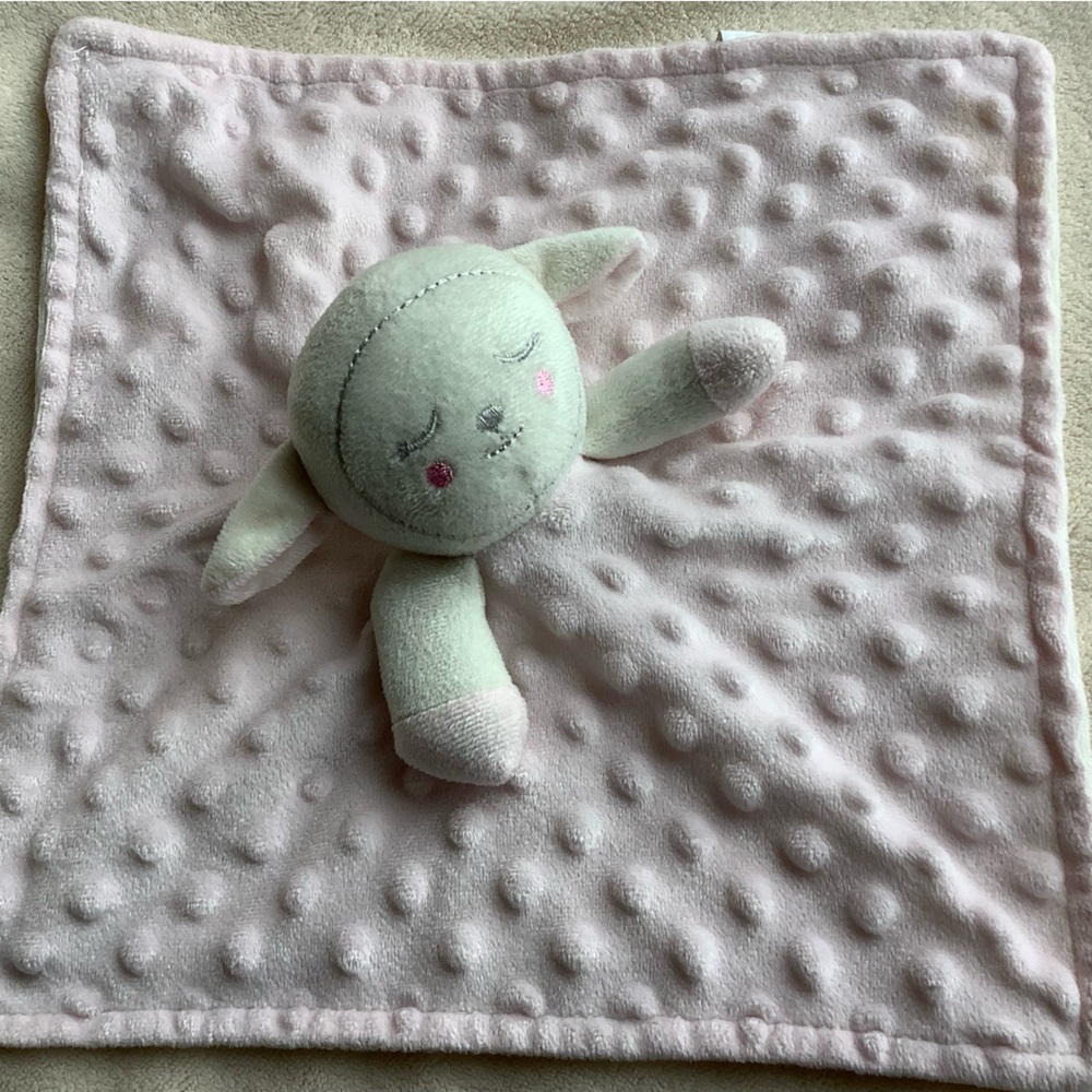 Kidgets Plush Lamb Lovey Minky Dot Style Security Blanket Toy